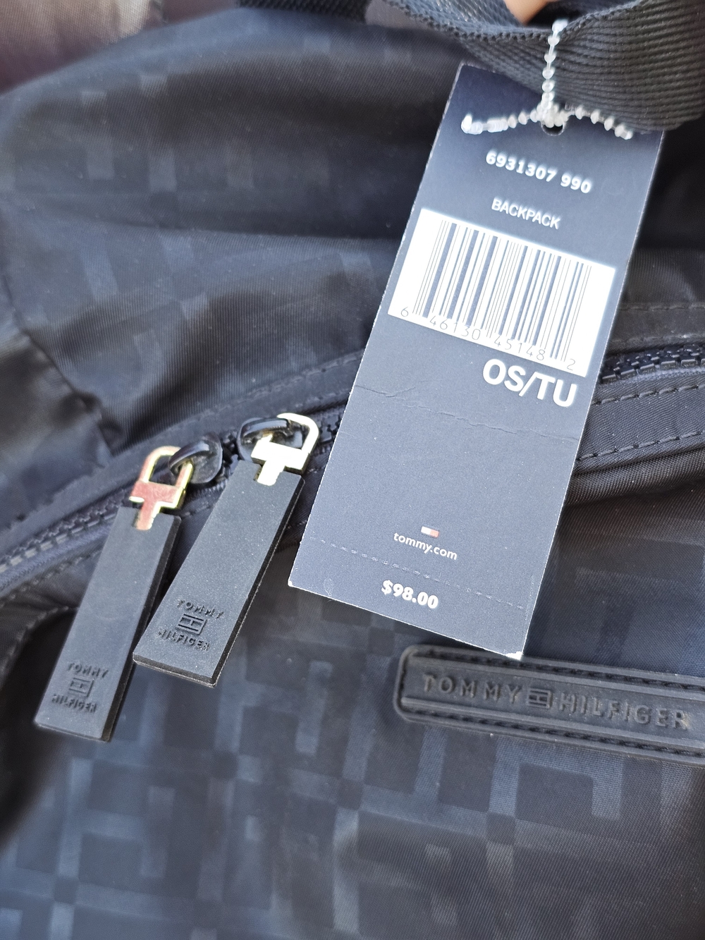 Tommy Hilfiger Charcoal Black Monogram Backpack - Picture 11 of 16